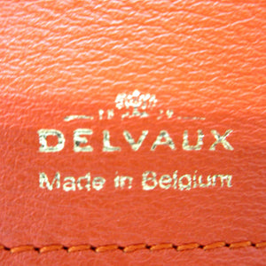 美品 デルヴォー マダム 三つ折り財布 レザー オレンジ 1677【中古】DELVAUX