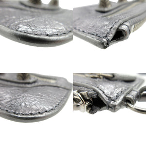 新品同様 バレンシアガ ル カゴール メタライズド アリーナ コインケース ラムスキン シルバー 1679【中古】BALENCIAGA