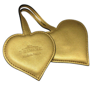 新品同様 デルヴォー レザー ハート ゴールド ブラック 黒 シルバー バッグチャーム キーホルダー 1681【中古】DELVAUX