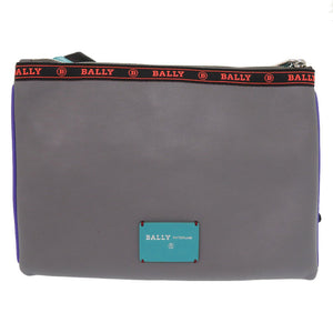 未使用 バリー HARVEY.MC 05 MULTICLOUD レザー グレー パープル オレンジ ショルダーバッグ 1699【中古】BALLY