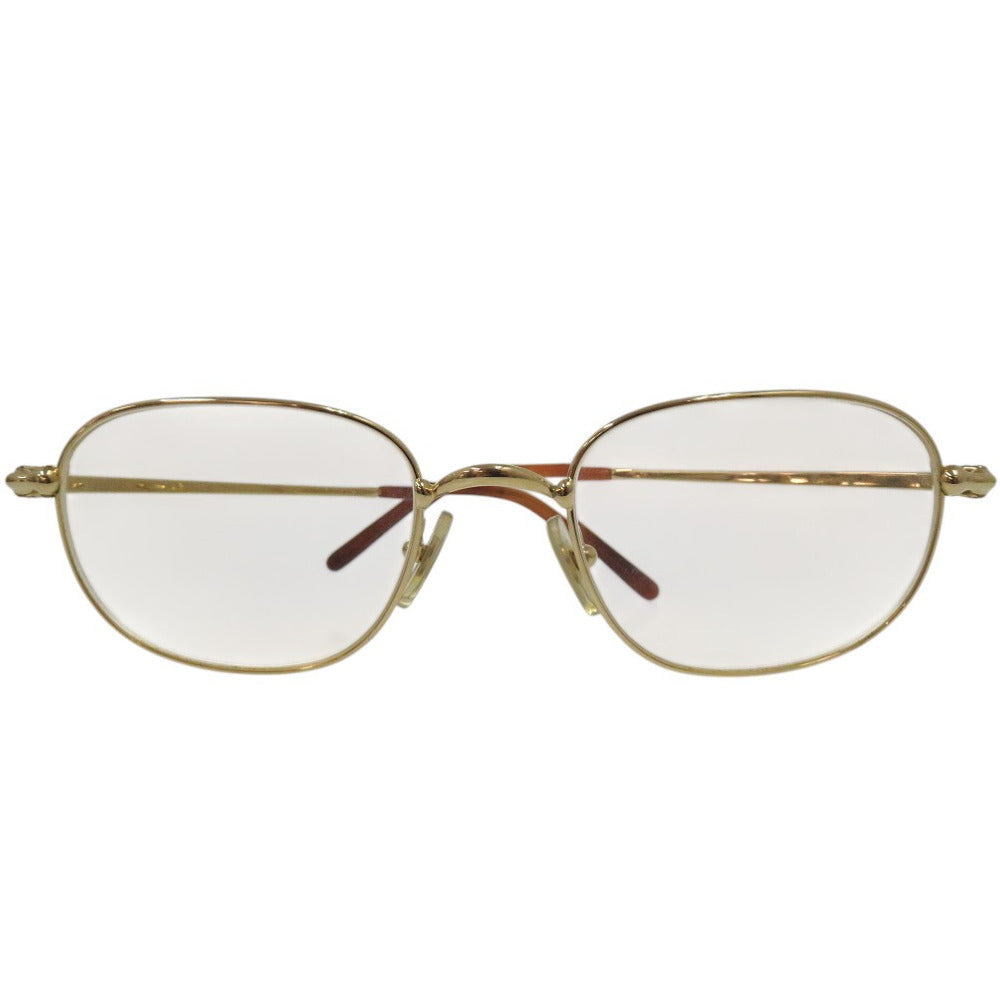 カルティエ ロゴ入り 眼鏡 メガネ アイウェア サングラス メタル ゴールド 1700【中古】CARTIER