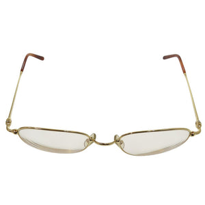カルティエ ロゴ入り 眼鏡 メガネ アイウェア サングラス メタル ゴールド 1700【中古】CARTIER