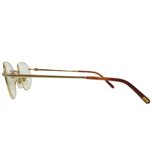 カルティエ ロゴ入り 眼鏡 メガネ アイウェア サングラス メタル ゴールド 1700【中古】CARTIER