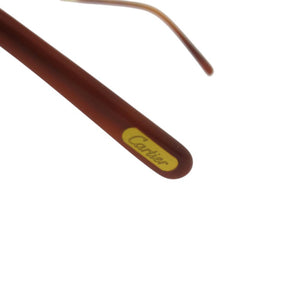 カルティエ ロゴ入り 眼鏡 メガネ アイウェア サングラス メタル ゴールド 1700【中古】CARTIER