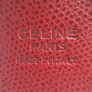 新品同様 セリーヌ ツリー ラインストーン チャーム キーホルダー レザー/メタル レッド 赤 1705【中古】CELINE