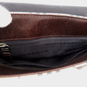 美品 バーバリー キャンバス レザーノバチェック ブラウン 茶色 ベージュ ショルダーバッグ 1724【中古】BURBERRY