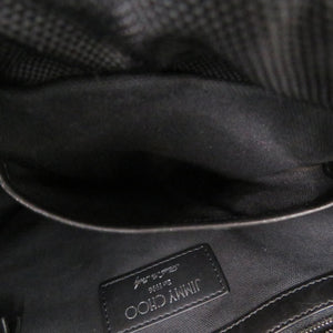 美品 ジミーチュウ スタースタッズ ナイロン/レザー ブラック リュックサック ナップサック バッグ 1734【中古】JIMMY CHOO