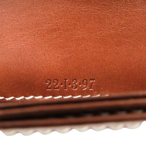 未使用 ハンティングワールド レザー/キャンバス カーキ 長財布 1764【中古】HUNTING WORLD