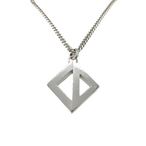 美品 ディオール DIAMOND CDロゴ ネックレス シルバー925 シルバー 1768【中古】Dior