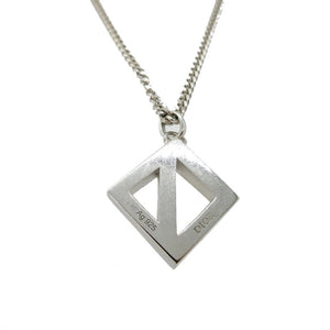 美品 ディオール DIAMOND CDロゴ ネックレス シルバー925 シルバー 1768【中古】Dior