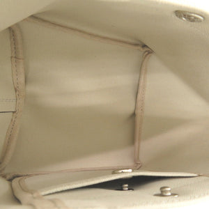 未使用 エルベシャプリエ リュクス舟形トート レザー コットンキャンバス ブラック ホワイト 黒 白 トートバッグ 1794【中古】Herve Chapelier