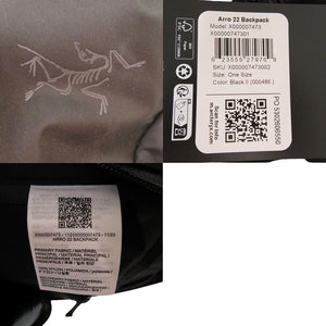 新品同様 アークテリクス バックパック Arro アロー 22 リュックサック ロゴ X000007473 デイパック ナイロン ブラック 1795【中古】ARC'TERYX