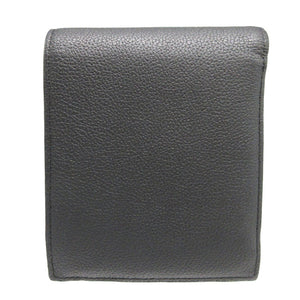 新品同様 ポールスミス レイヤードストライプ レザー ブラック 黒 2つ折り財布 財布 1801【中古】Poul Smith