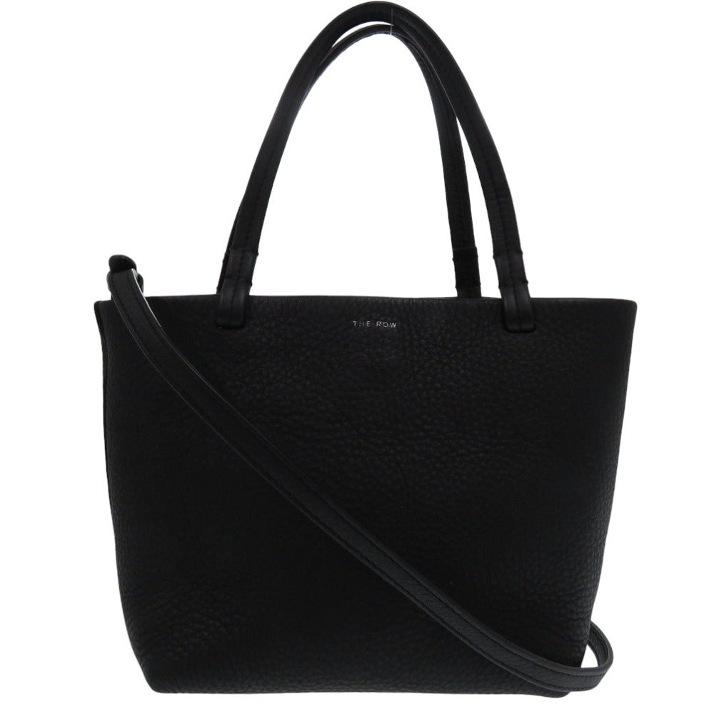 美品 ザ ロウ 2WAY パークトートスモール W1199 レザー ブラック ハンドバッグ 1854【中古】THE ROW