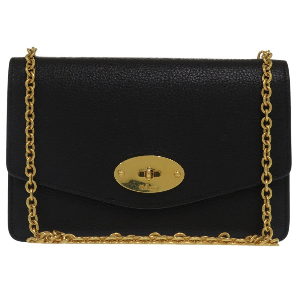 マルベリー ダーリー SMALL DARLEY RL5004 205 レザー ブラック ショルダーバッグ 黒 0120【中古】MULBERRY