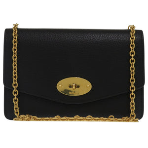 マルベリー ダーリー SMALL DARLEY RL5004 205 レザー ブラック ショルダーバッグ 黒 0120【中古】MULBERRY