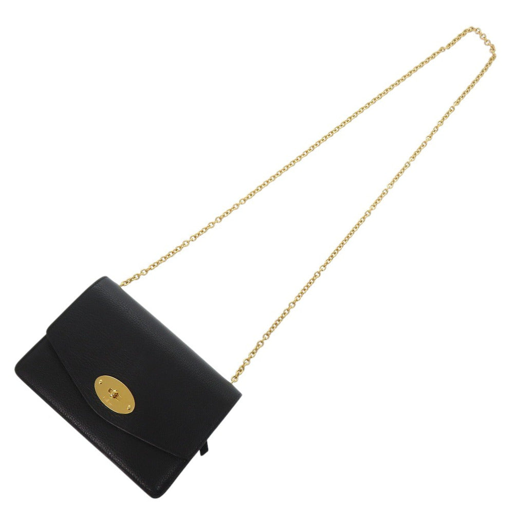 マルベリー ダーリー SMALL DARLEY RL5004 205 レザー ブラック ショルダーバッグ 黒 0120【中古】MULBERRY