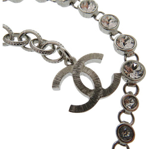 新品同様 シャネル コスチュームパール クリスタル ネックレス チョーカー NECKLACE B23S ABA625 メタル シルバー 0164【中古】CHANEL