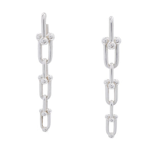 ティファニー ハードウェア グラジュエイテッド リンク ピアス シルバー925 アクセサリー 0188【中古】TIFFANY&Co.