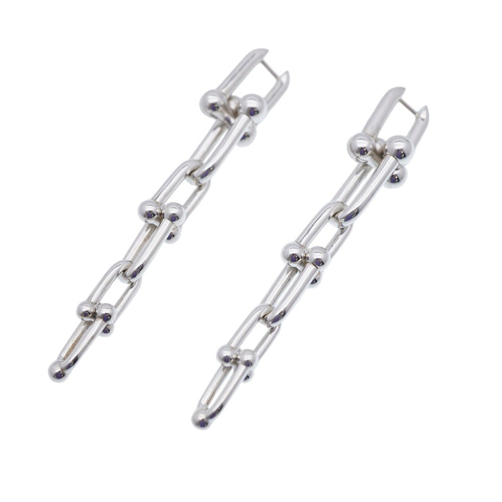 ティファニー ハードウェア グラジュエイテッド リンク ピアス シルバー925 アクセサリー 0188【中古】TIFFANY&Co.