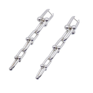 ティファニー ハードウェア グラジュエイテッド リンク ピアス シルバー925 アクセサリー 0188【中古】TIFFANY&Co.