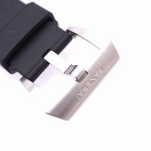 美品 パネライ ルミノール 3デイズ アッチャイオ レフトハンド PAM00557 手巻き 腕時計 SS/ラバー ブラック 黒 0205【中古】OFFICINE PANERAI メンズ