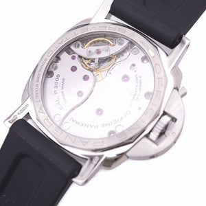 美品 パネライ ルミノール 3デイズ アッチャイオ レフトハンド PAM00557 手巻き 腕時計 SS/ラバー ブラック 黒 0205【中古】OFFICINE PANERAI メンズ