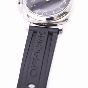 美品 パネライ ルミノール 3デイズ アッチャイオ レフトハンド PAM00557 手巻き 腕時計 SS/ラバー ブラック 黒 0205【中古】OFFICINE PANERAI メンズ