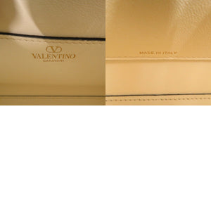 美品 ヴァレンティノ ガラヴァーニ Vスリング 2WAY ハンドバッグ レザー アイボリー 0250【中古】Valentino Garavani