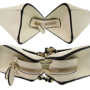 美品 ヴァレンティノ ガラヴァーニ Vスリング 2WAY ハンドバッグ レザー アイボリー 0250【中古】Valentino Garavani