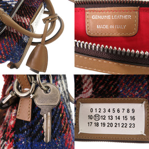 美品 メゾン マルジェラ 5AC バッグ チェック柄 フリンジ ショルダーバッグ ハンドバッグ S61WD0021 レザー マルチカラー 0268【中古】Maison Margiela