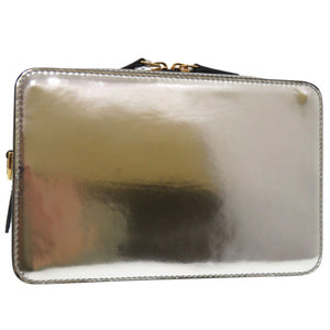 新品同様 ヴェルサーチ メデューサ ビギー スモール ショルダーバッグ Biggie 2WAY クラッチバッグ レザー シルバー 0294【中古】VERSACE