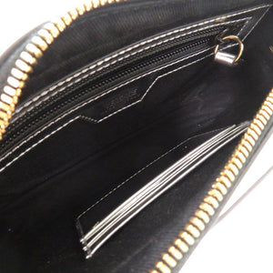 新品同様 ヴェルサーチ メデューサ ビギー スモール ショルダーバッグ Biggie 2WAY クラッチバッグ レザー シルバー 0294【中古】VERSACE