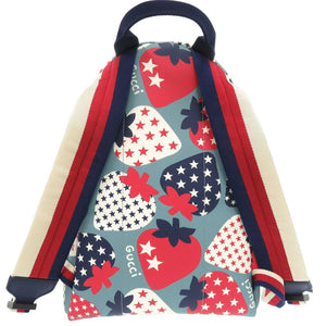 新品同様 グッチ チルドレンズ ストロベリー スター プリント バックパック 271327 リュック デイパック ナイロンキャンバス 0312【中古】GUCCI