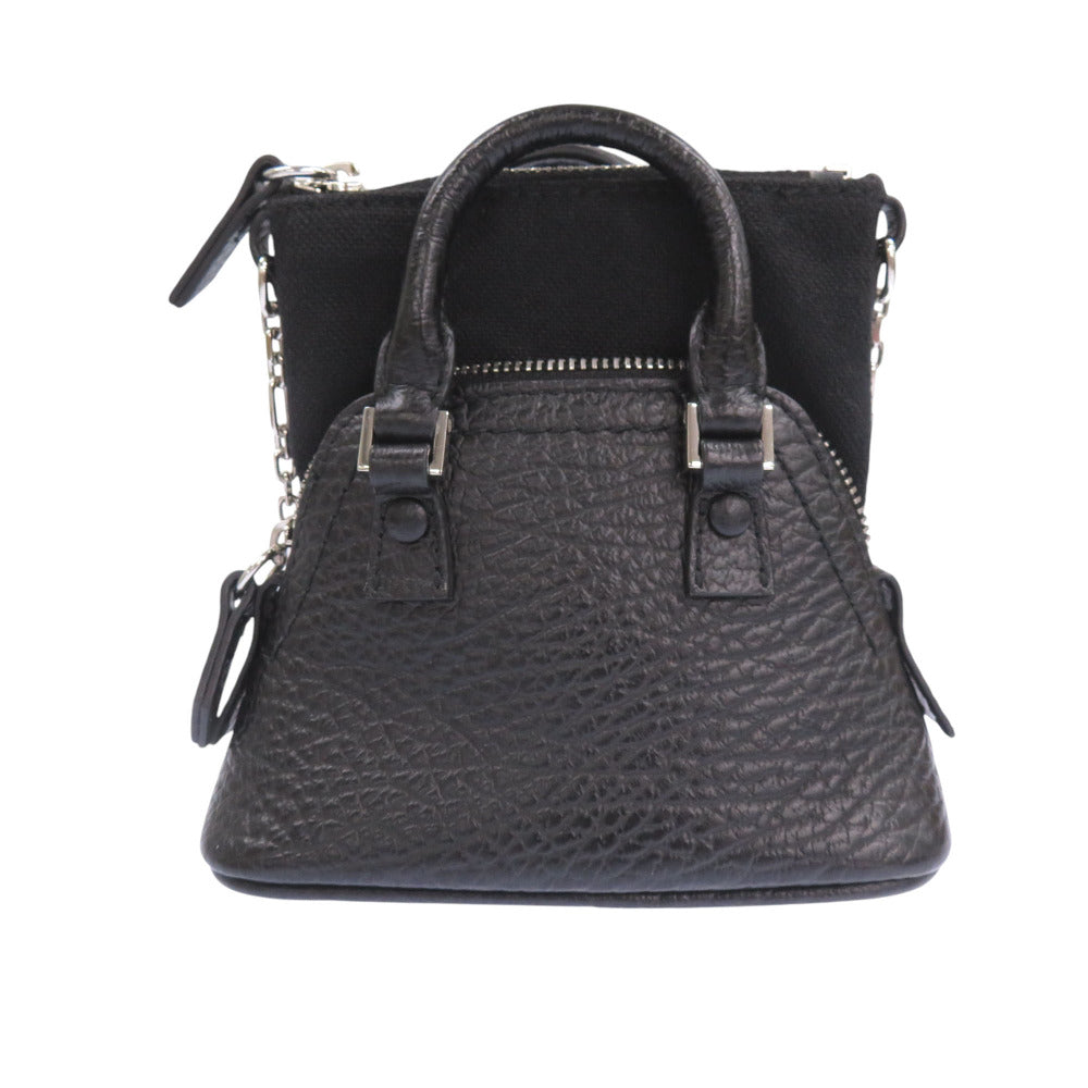 美品 メゾン マルジェラ
 5AC クラシックベイビー SB3WG0025 ショルダーバッグ
 レザー ブラック 0329
【中古】Maison Margiela レディース