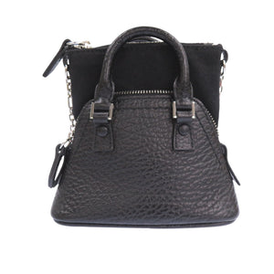 美品 メゾン マルジェラ
 5AC クラシックベイビー SB3WG0025 ショルダーバッグ
 レザー ブラック 0329
【中古】Maison Margiela レディース