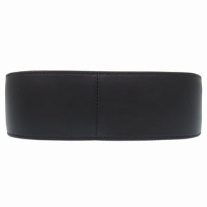 新品同様 ザ ロウ ハーフムーン レザー ブラック ハンドバッグ 黒 0378 【中古】 THE ROW