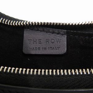 新品同様 ザ ロウ ハーフムーン レザー ブラック ハンドバッグ 黒 0378 【中古】 THE ROW