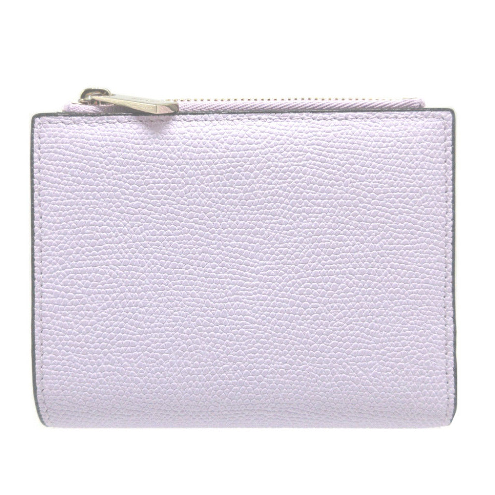 未使用 ヴァレクストラ SGNL0008028 レザー パープル 紫 2つ折り財布 財布 0393【中古】Valextra