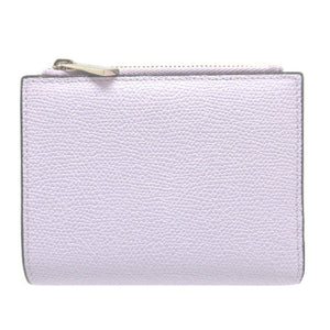 未使用 ヴァレクストラ SGNL0008028 レザー パープル 紫 2つ折り財布 財布 0393【中古】Valextra