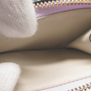 未使用 ヴァレクストラ SGNL0008028 レザー パープル 紫 2つ折り財布 財布 0393【中古】Valextra