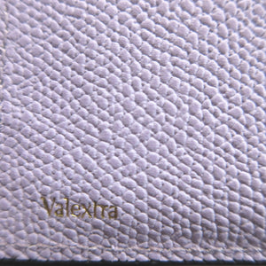 未使用 ヴァレクストラ SGNL0008028 レザー パープル 紫 2つ折り財布 財布 0393【中古】Valextra