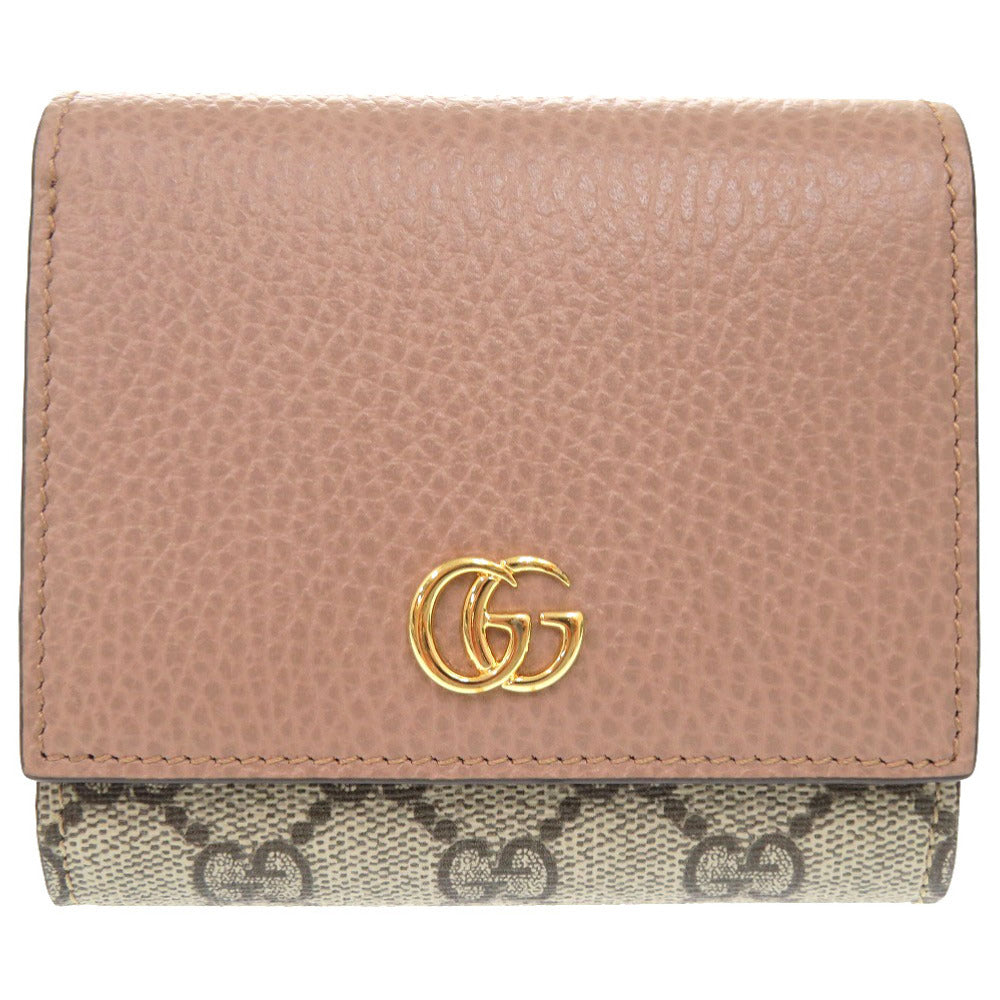 未使用 グッチ GGマーモント GGスプリーム 598587 コンパクトウォレット 二つ折り財布 財布 0394【中古】GUCCI