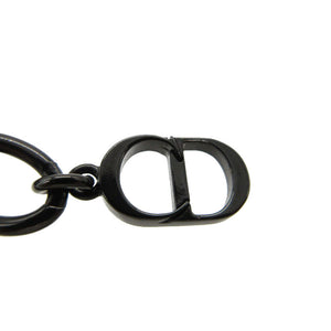 美品 ディオール ITALIC チェーンリンク ロゴ ネックレス メタル ブラック/シルバー 0410【中古】Dior