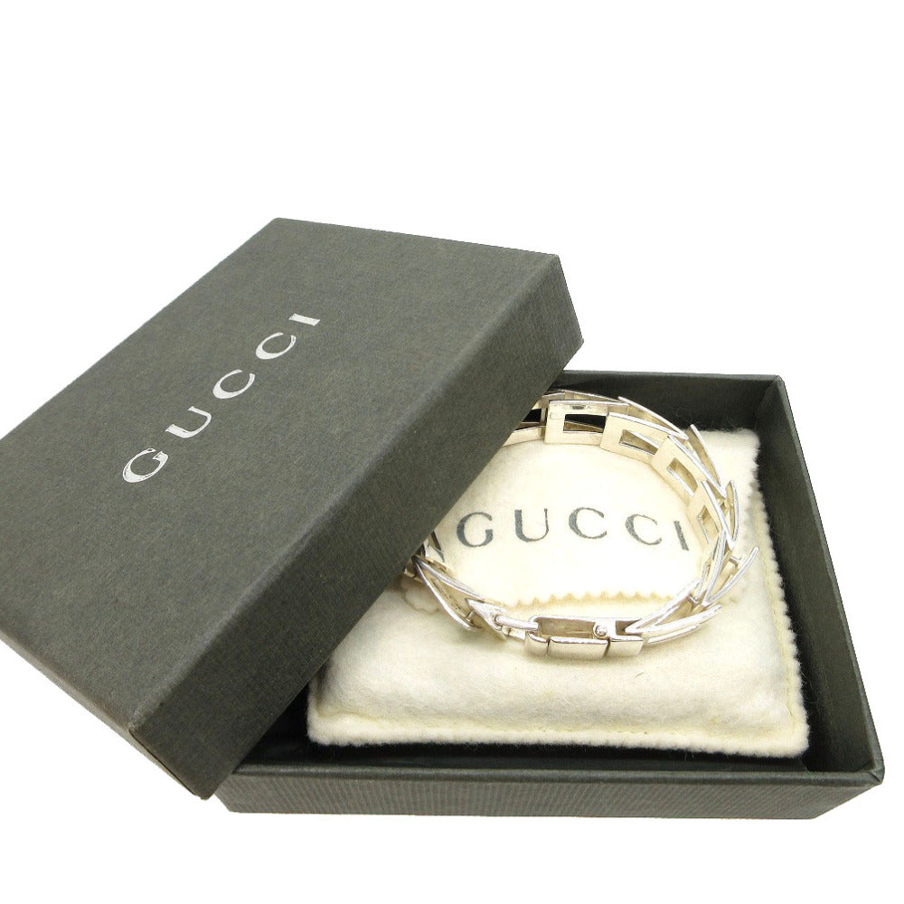美品 グッチ Gロゴ リンク ブレスレット シルバー925 シルバー 0411【中古】GUCCI