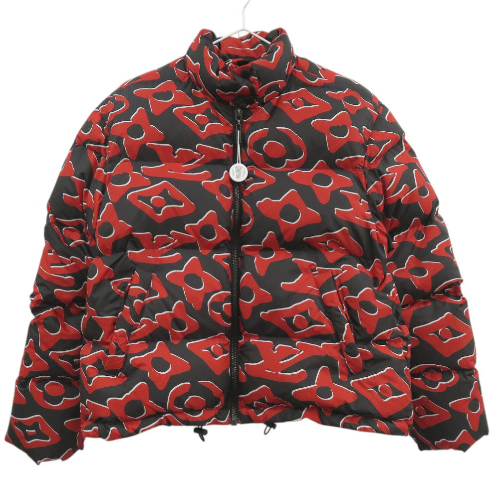 未使用品 ルイ ヴィトン ウルス フィッシャー URS FISCHER タフテッドモノグラム ダウンジャケット レッド レディース LV 0460【中古】LOUIS VUITTON