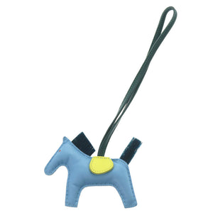 美品 エルメス ロデオPM アニョーミロ クリノラン セレステ ライム マラカイト バッグチャーム キーホルダー 0469 【中古】 HERMES
