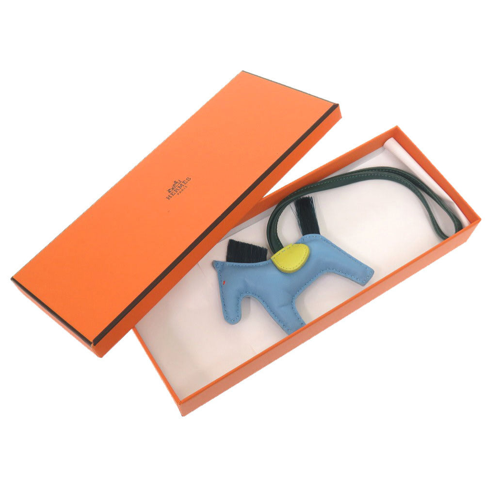 美品 エルメス ロデオPM アニョーミロ クリノラン セレステ ライム マラカイト バッグチャーム キーホルダー 0469 【中古】 HERMES