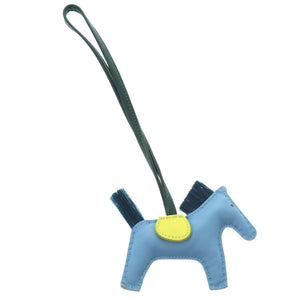 美品 エルメス ロデオPM アニョーミロ クリノラン セレステ ライム マラカイト バッグチャーム キーホルダー 0469 【中古】 HERMES