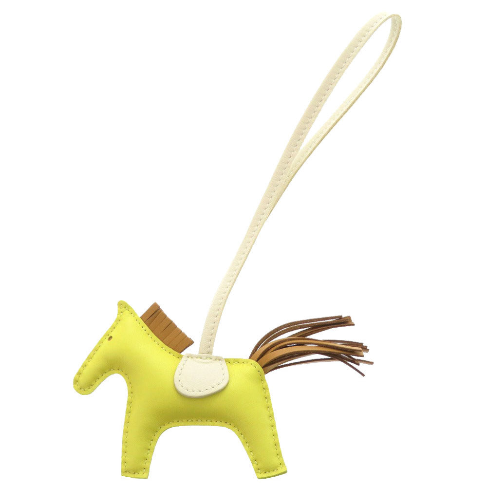 美品 エルメス ロデオPM  アニョーミロ ライム セサミ クレ Y刻印(2020年製) バッグチャーム キーホルダー 0470 【中古】 HERMES